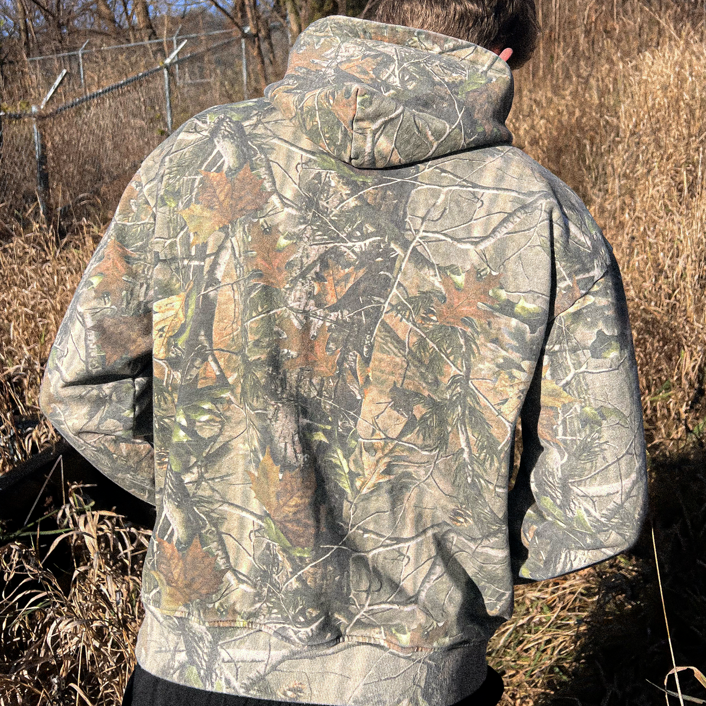 Camo puff embroidery hoodie