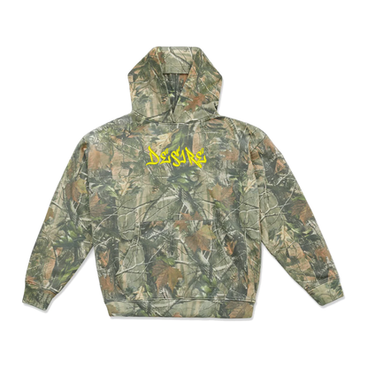 Camo puff embroidery hoodie